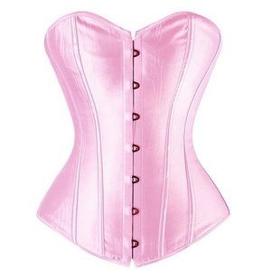 Pink Corset Satin Waist Cincher